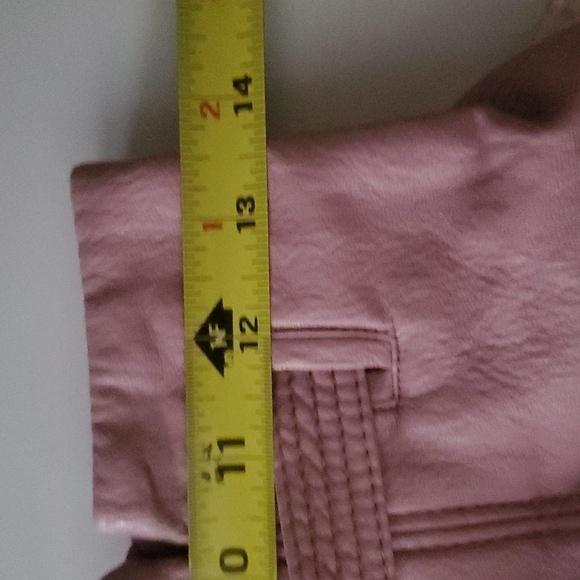 NWT Free People Payton Faux Leather Paperbag Mini Skirt Size 4 Mauve Swoon - Picture 12 of 13